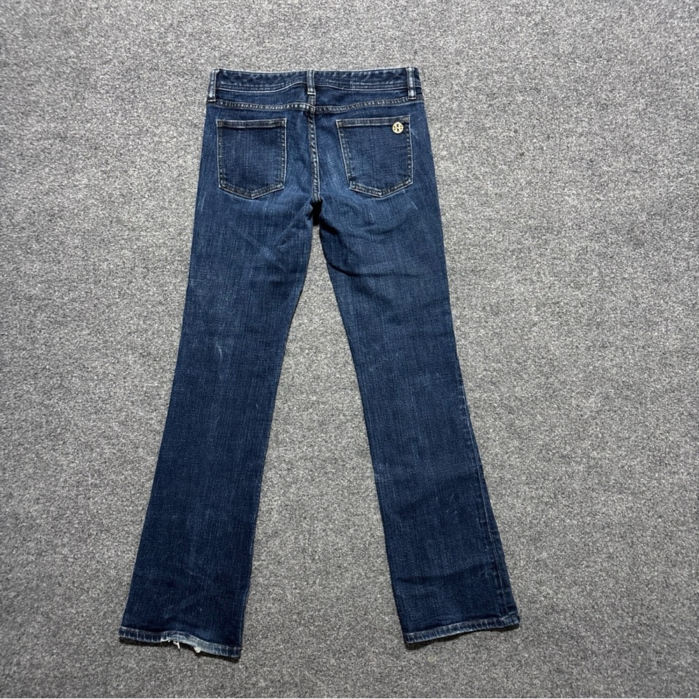 Y2K Denim Bootcut Sz 26 TORY BURCH CLASSIC Dark Wash  Jeans Flare Indigo Logo